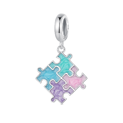 Colgante Puzzle De Colores