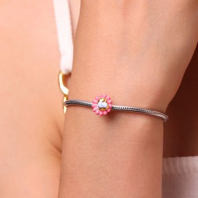 Charm de Clip Abeja En Flor