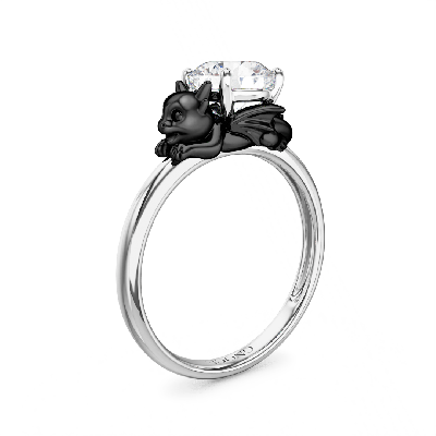 Anillo Dragón Negro Pequeño