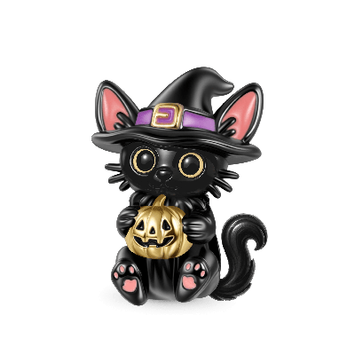 Charm Gato Negro Mago