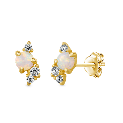 Pendientes de Ópalo en Oro Macizo 14K/10K