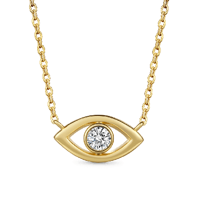 Collar Ojo Turco en Oro Macizo 14K/10K