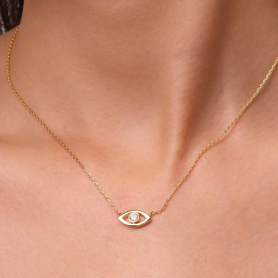 Collar Ojo Turco en Oro Macizo 14K/10K