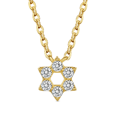 Collar Hexagrama en Oro Macizo 14K/10K