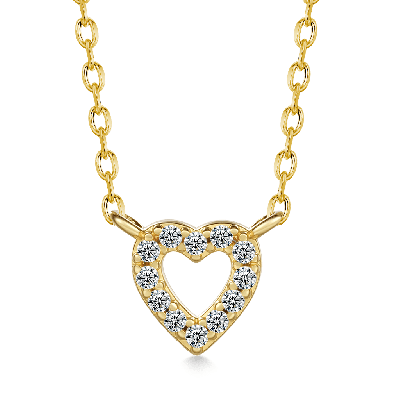 Collar Corazón en Oro Macizo 14K/10K