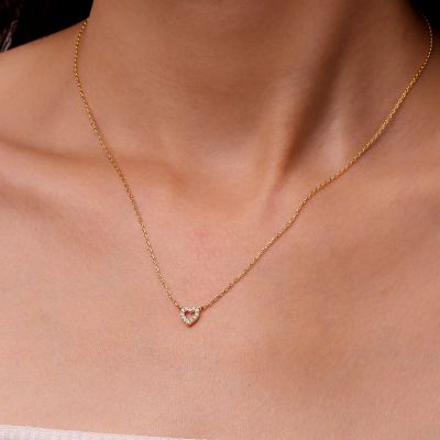 Collar Corazón en Oro Macizo 14K/10K