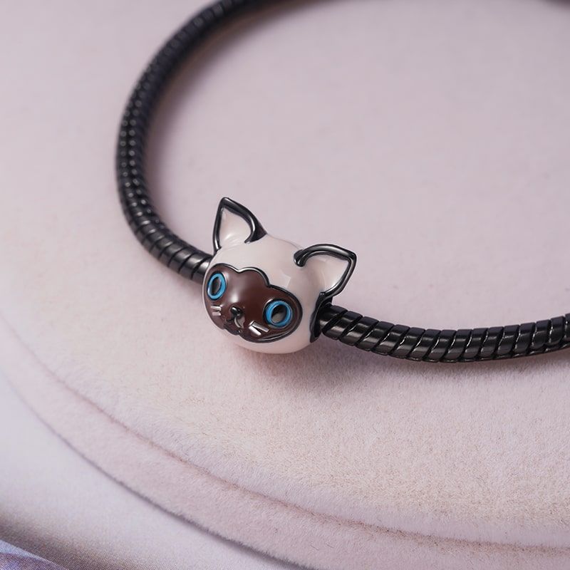 Charm Colgante de Gato Siamés