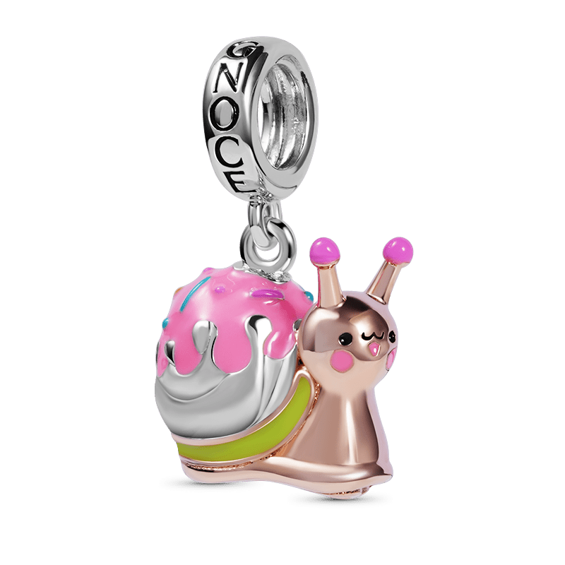 Charm Colgante de caracol rosa