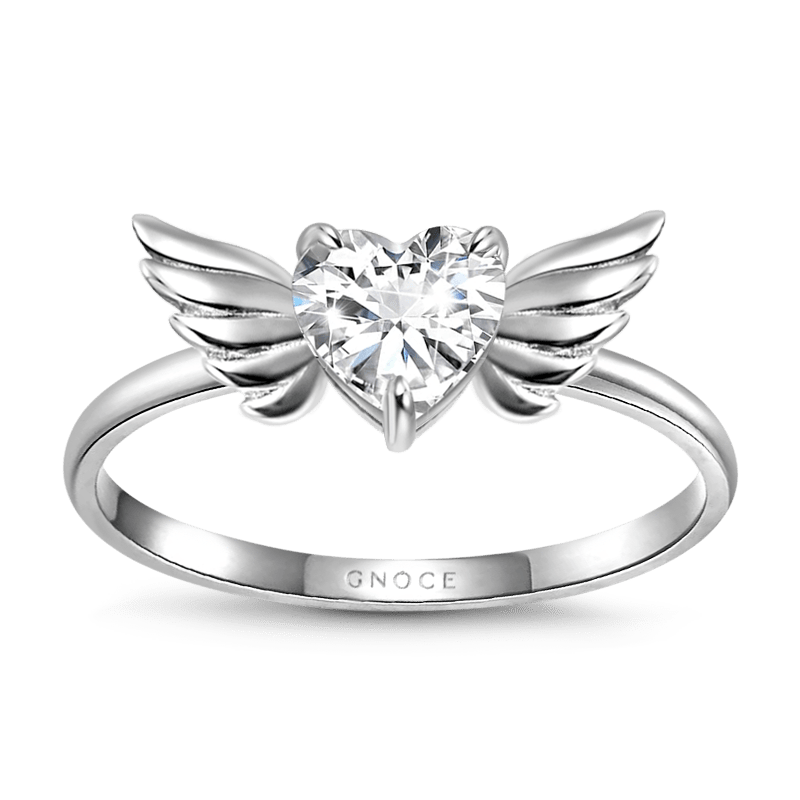 Anillo de alas de corazón