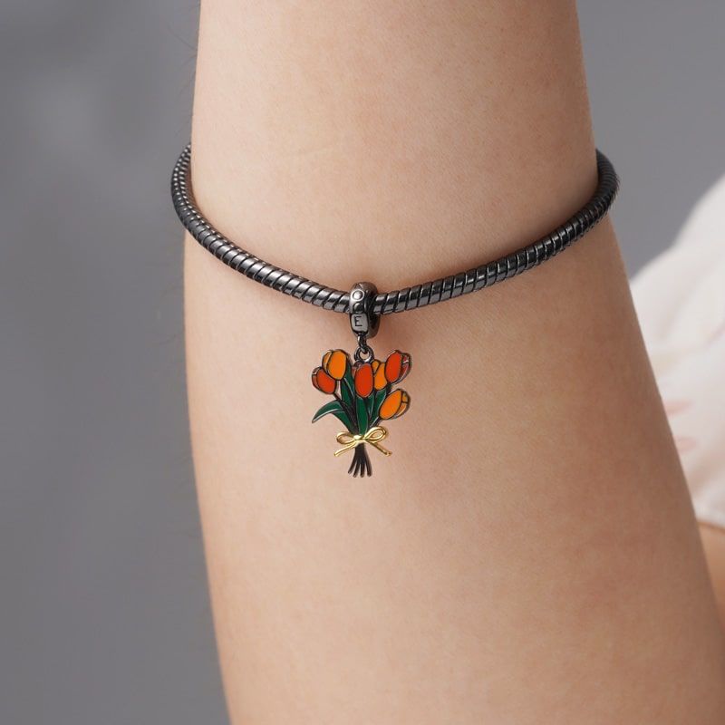 Charm Colgante Flor de Tulipán