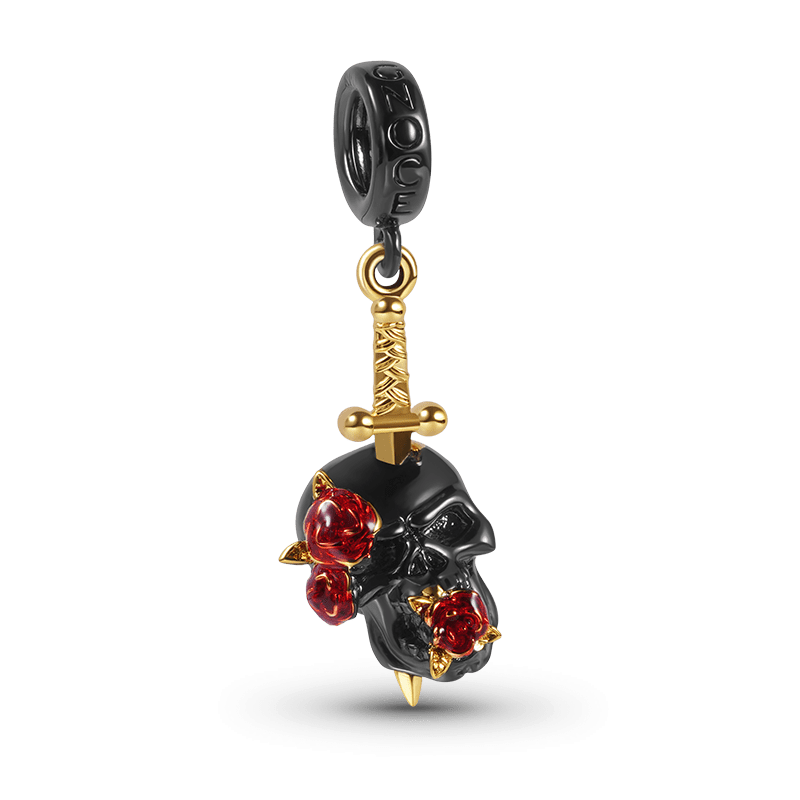 Charm Colgante Calavera Rosa