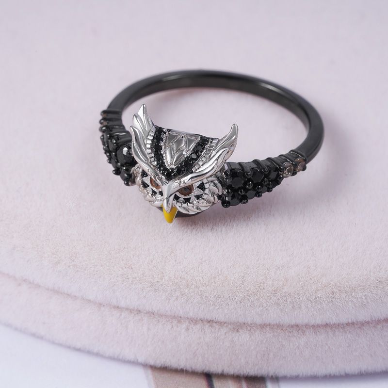 Anillo Búho Negro
