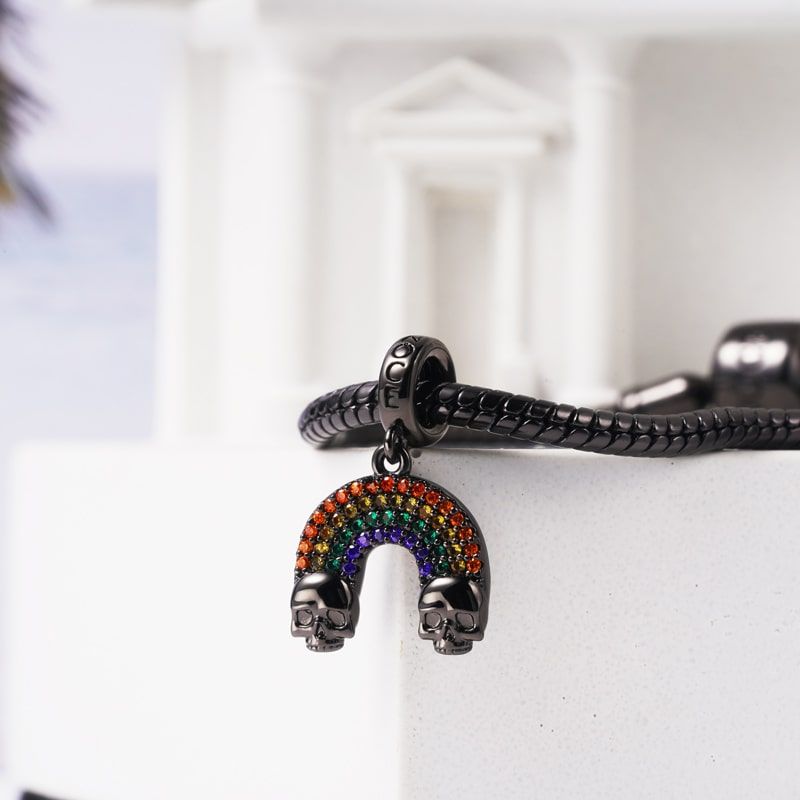 Charm Colgante Calaveras con Arco Iris