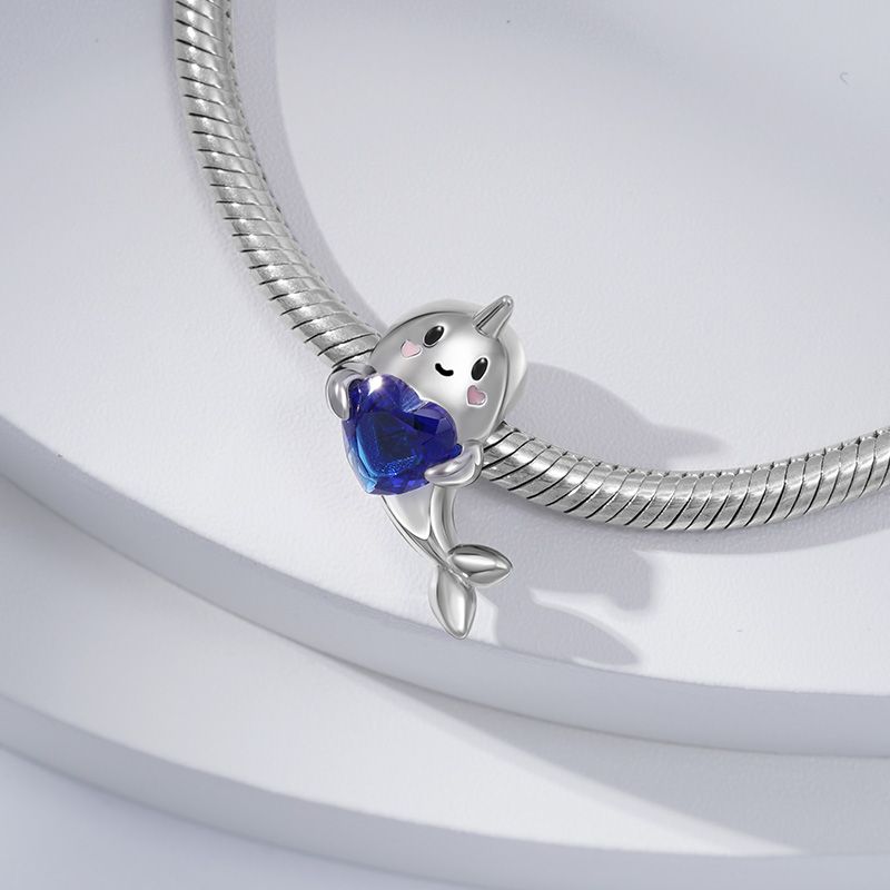 Charm Colgante Corazón de Narval