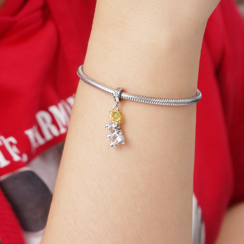 Charm Colgante Espinazo y Girasol