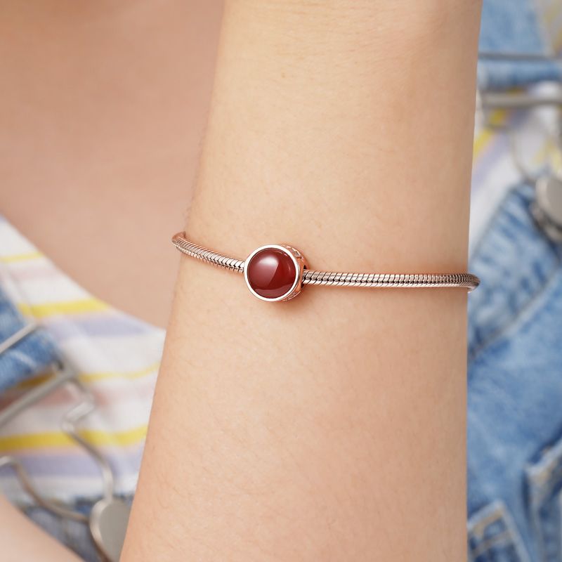 Charm Colgante de ágata natural roja