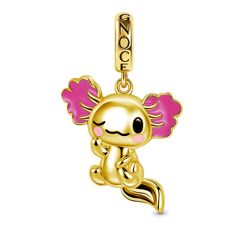 Gold Color Axolotl Pendant