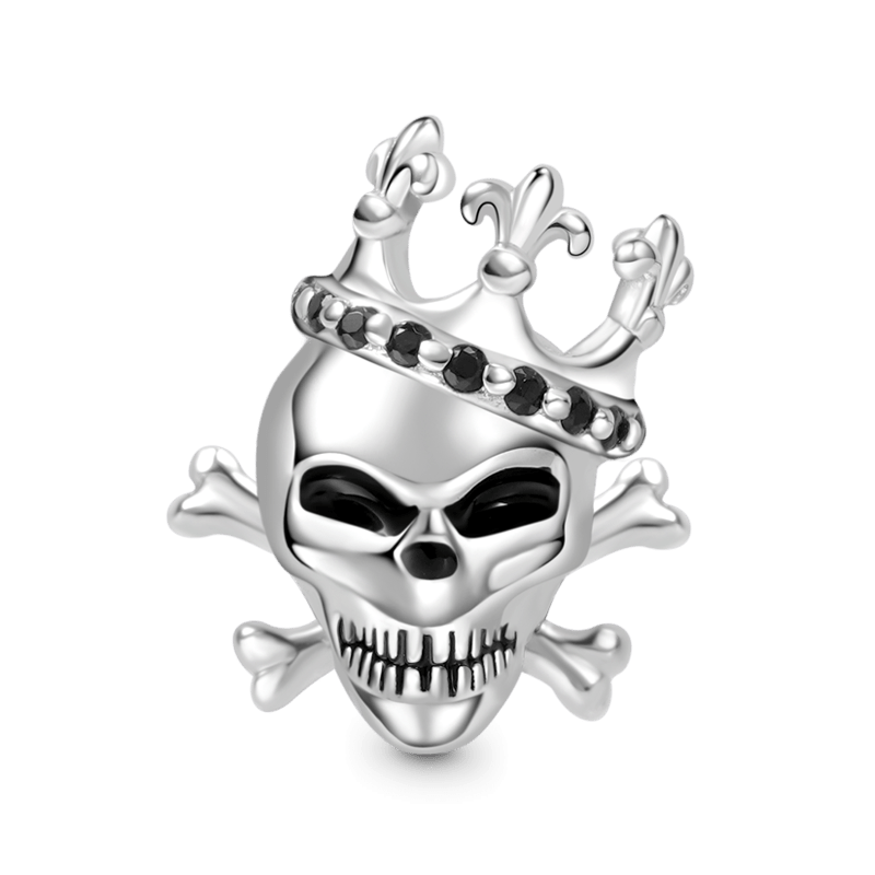 Charm Colgante Corona de Rey Calavera