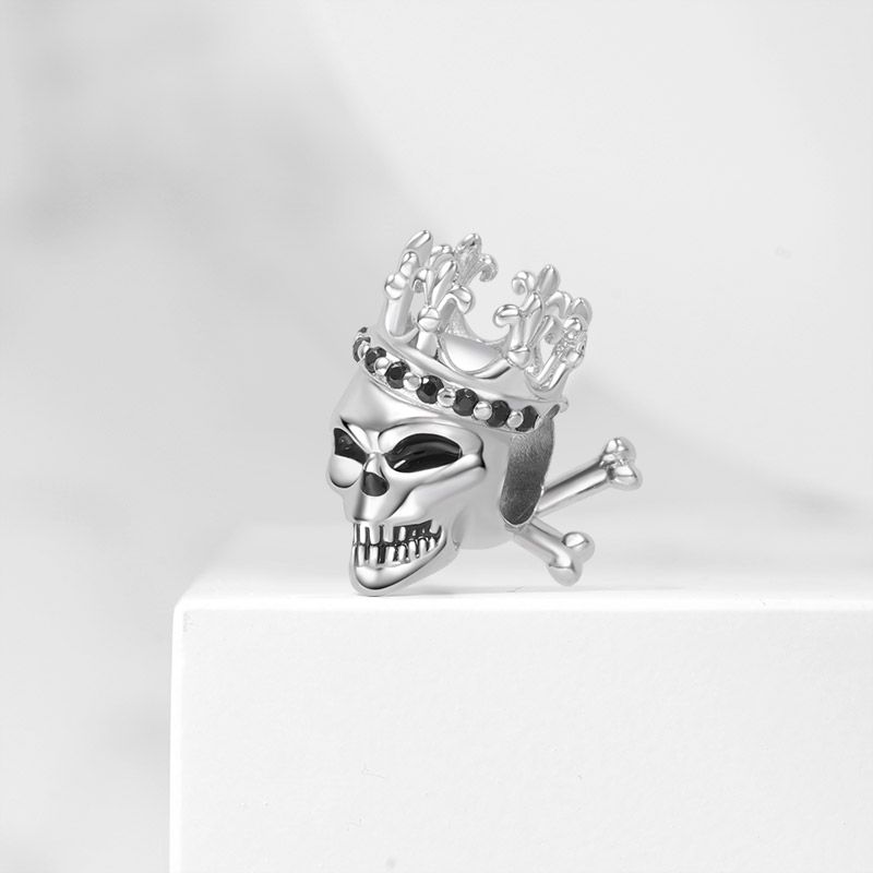 Charm Colgante Corona de Rey Calavera