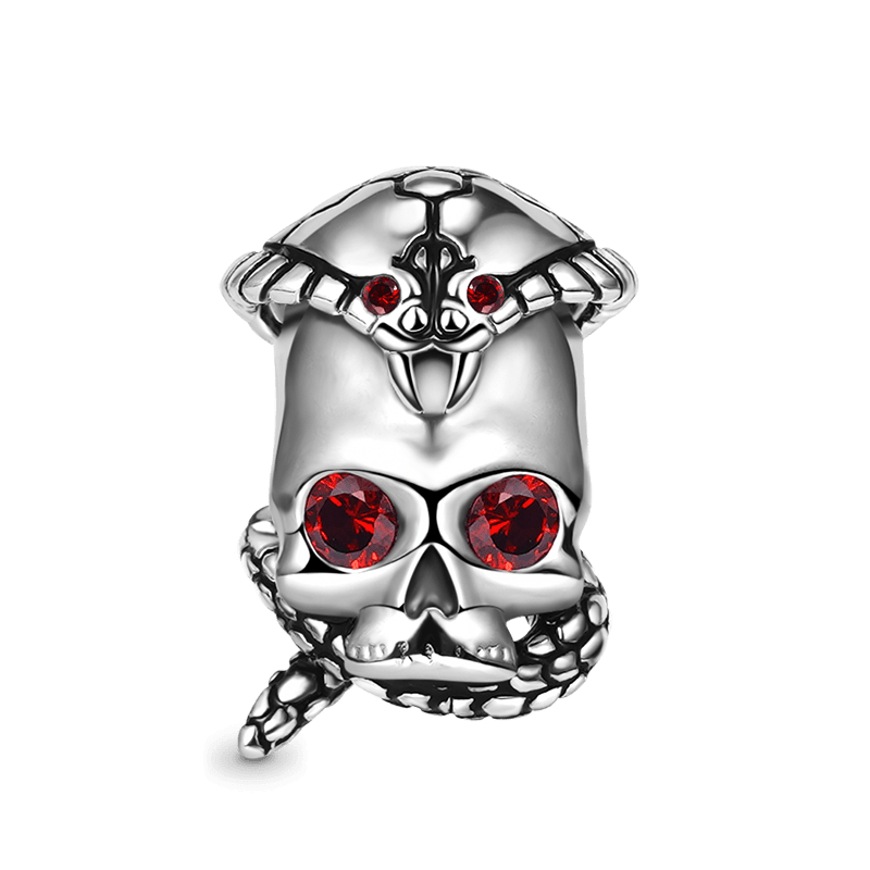 Charm colgante calavera de serpiente