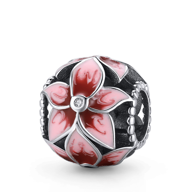 Charm Colgante Flor Rosa