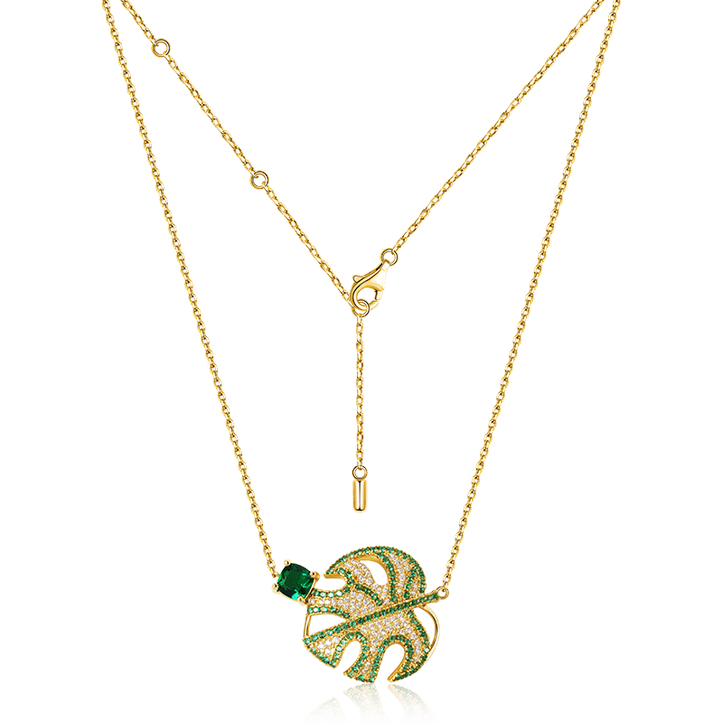 Collar de Hojas Brillantes