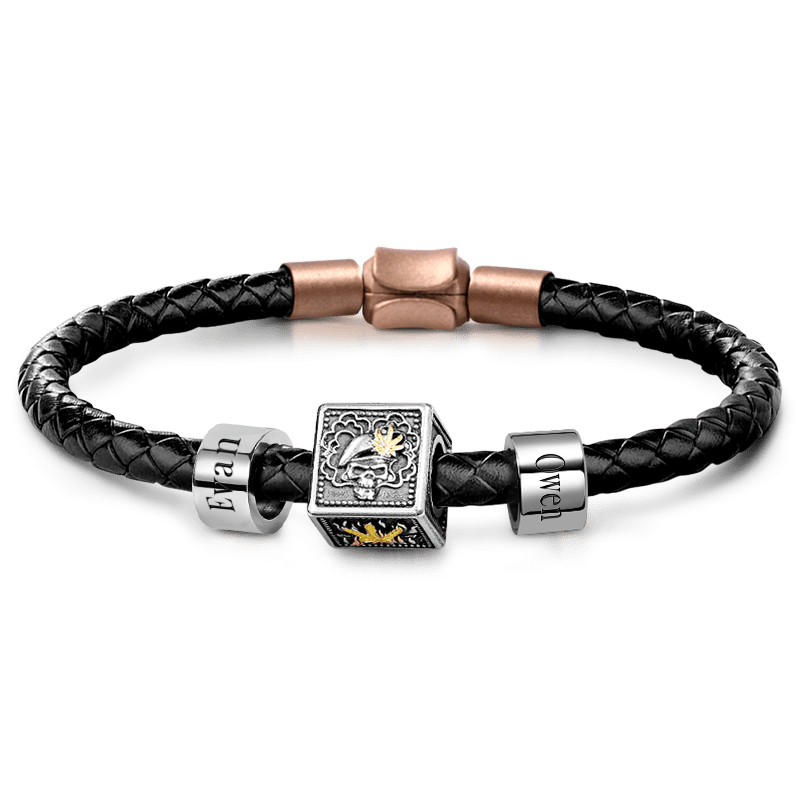 Pulsera Calavera Fumadora & Charms Personalizados