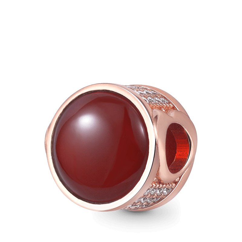 Charm Colgante de ágata natural roja