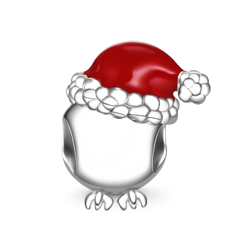 Charm colgante Búho con Gorro de Santa Claus