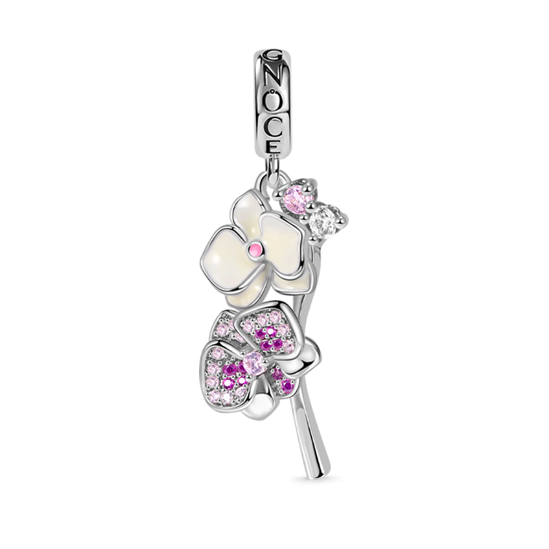 Charm Colgante Flor Orquídea Polilla