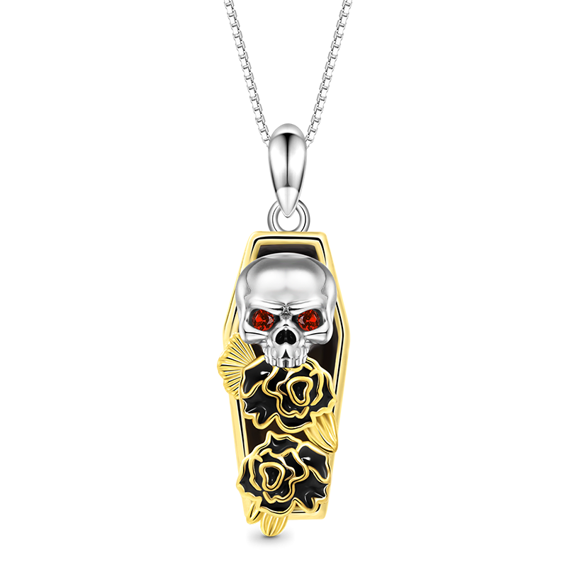 Collar Calavera En Ataúd