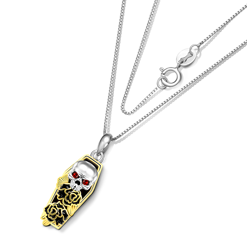 Collar Calavera En Ataúd