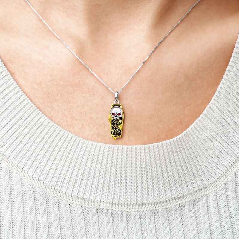 Collar Calavera En Ataúd