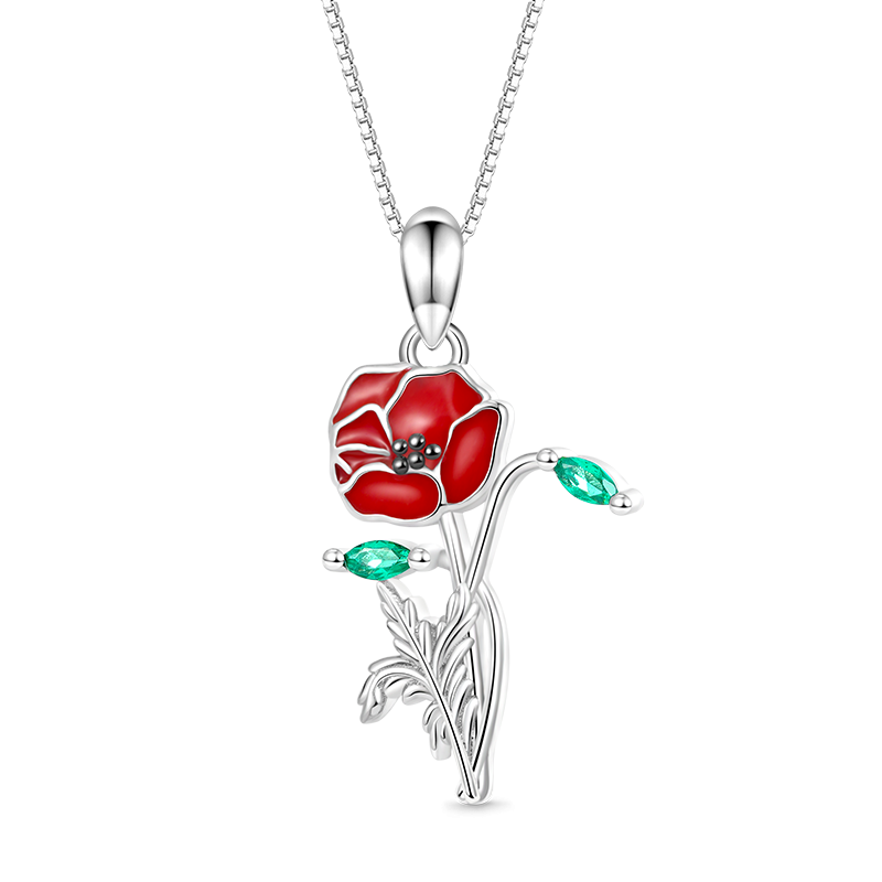 Collar Amapola Roja