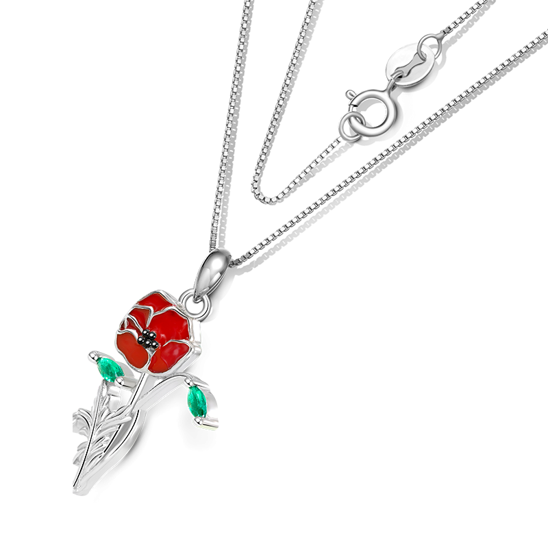 Collar Amapola Roja