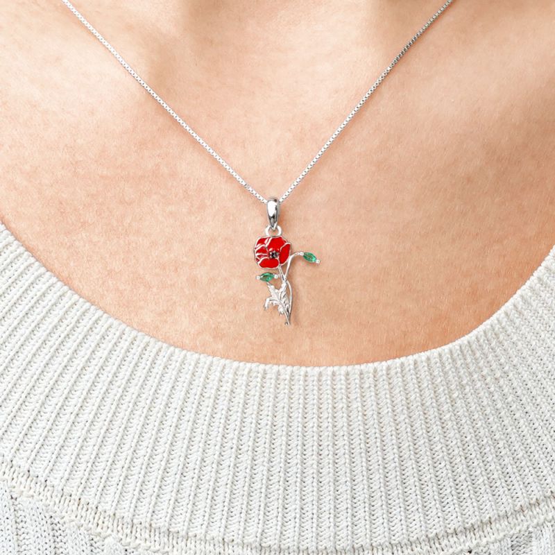 Collar Amapola Roja