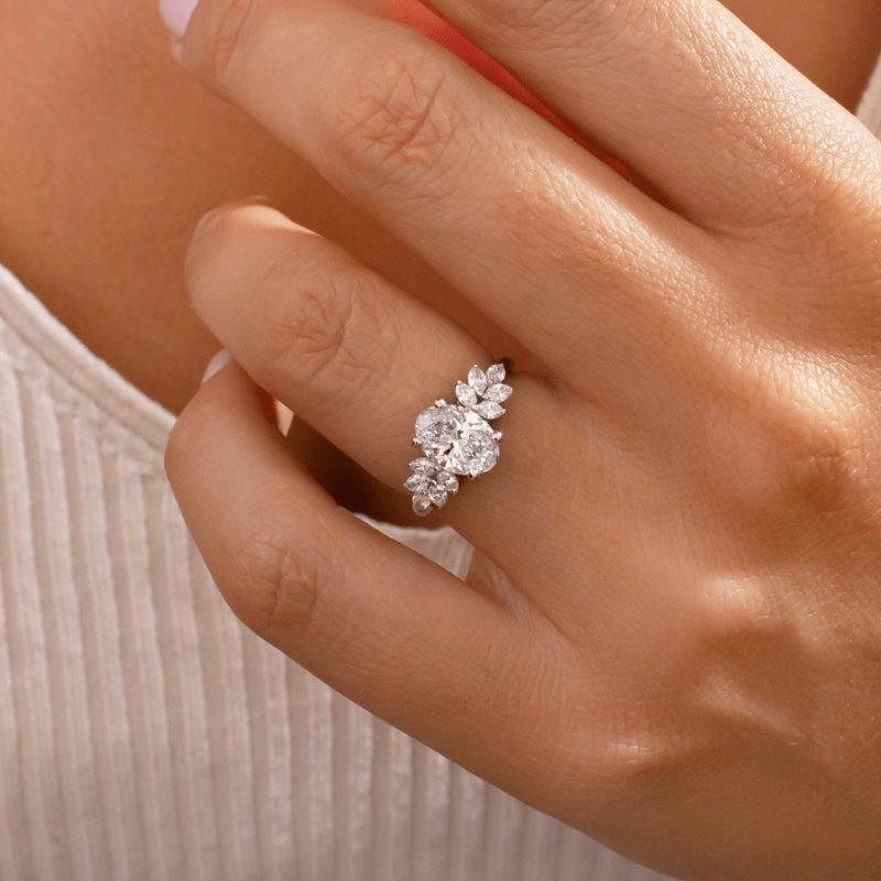 Anillo De Compromiso Talla Oval
