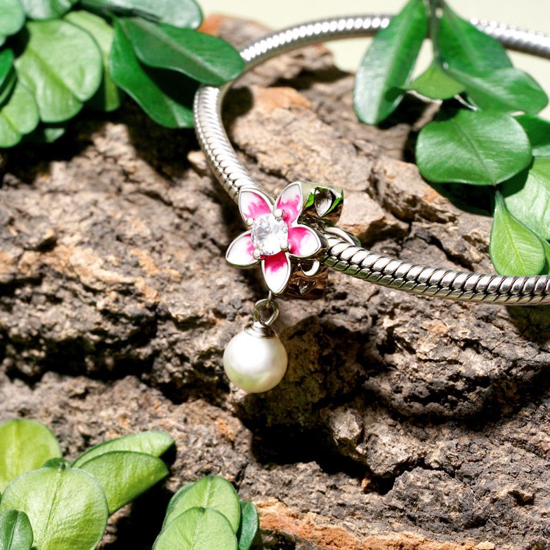 Colgante Flor Perla