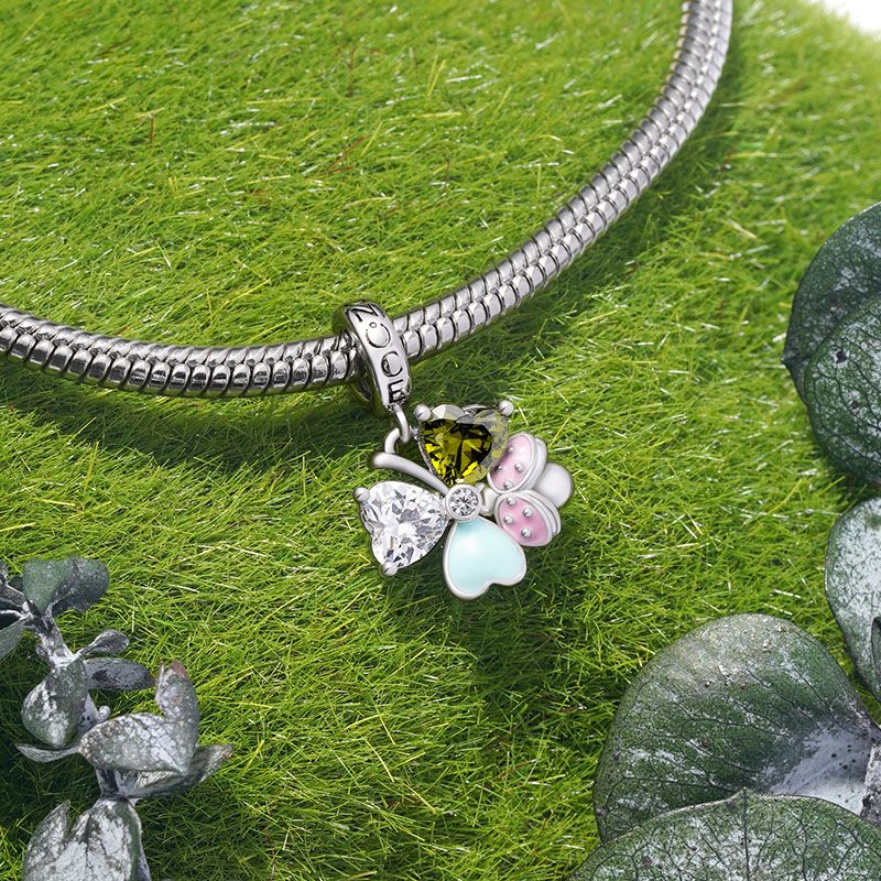 Colgante Trébol Mariquita de la Suerte