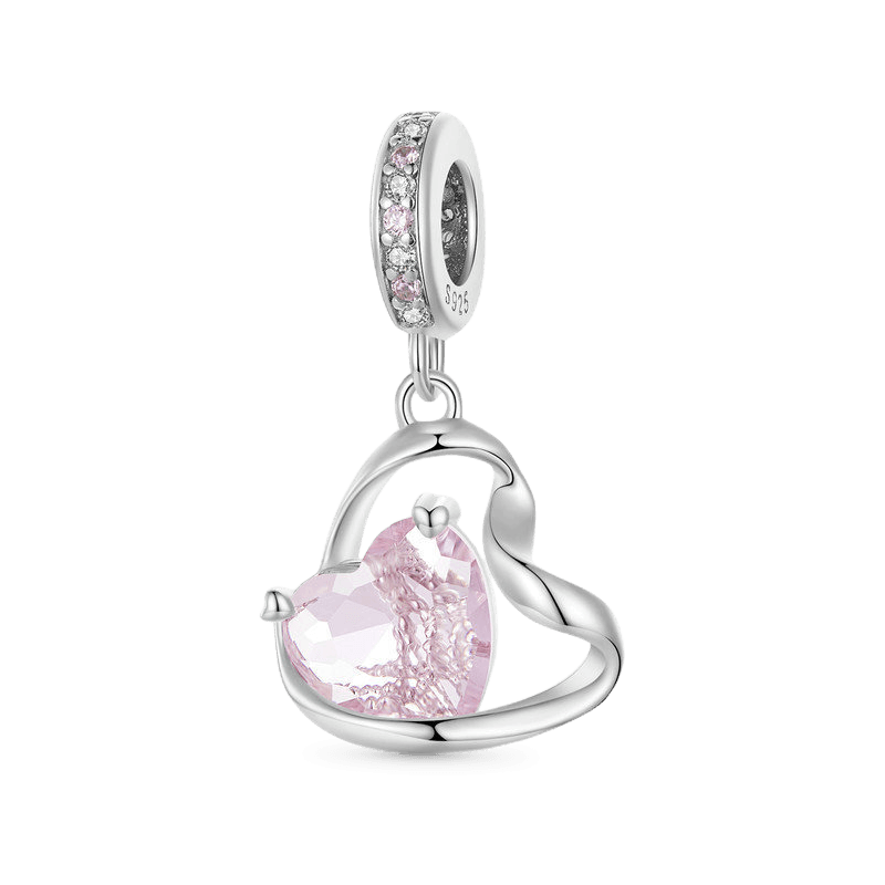 Colgante Cinta Corazón Rosa