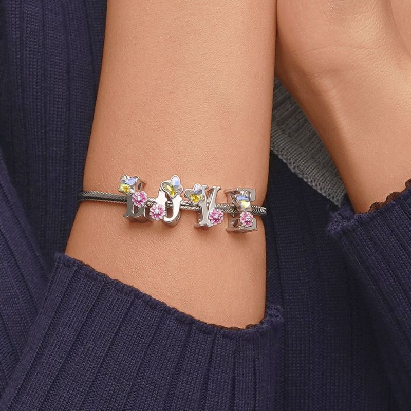 Colgante Personalizado Flor de Letras