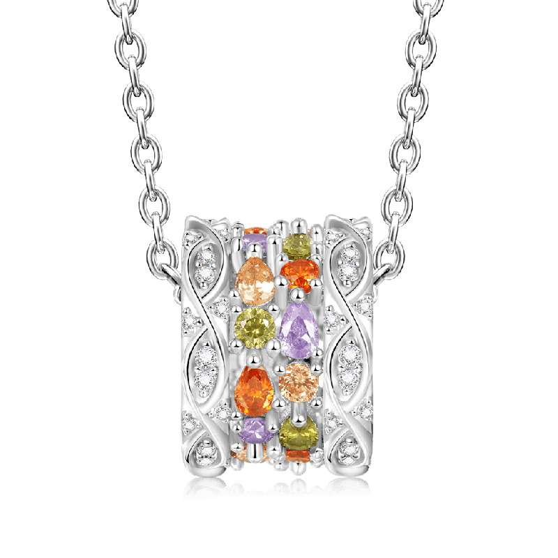 Collar De Piedras Preciosas De Colores