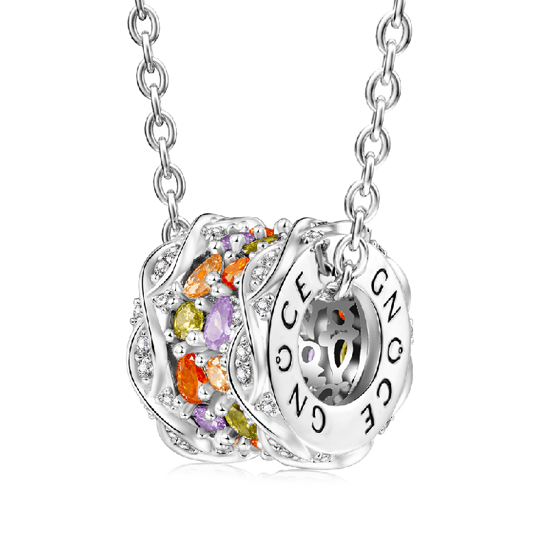 Collar De Piedras Preciosas De Colores
