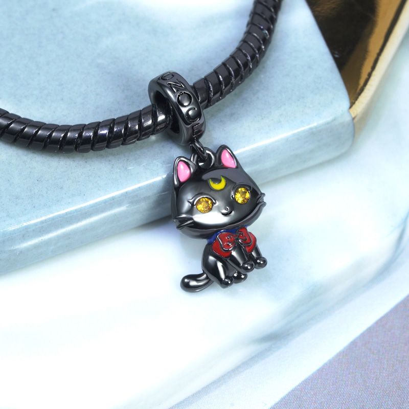 Charm Colgante Gato Negro