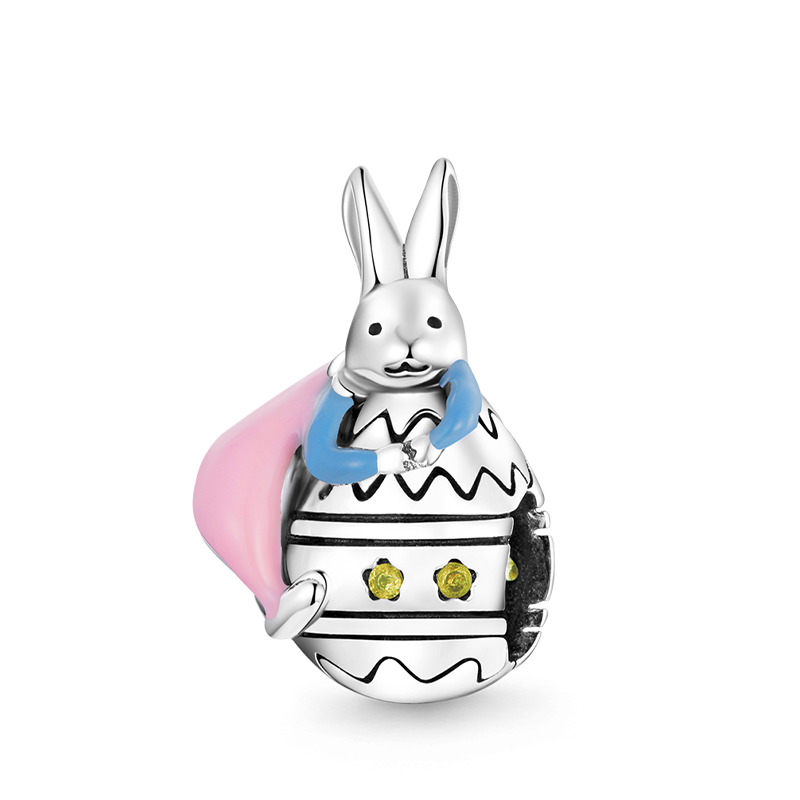 Charm Colgante Huevo de Pascua Conejo