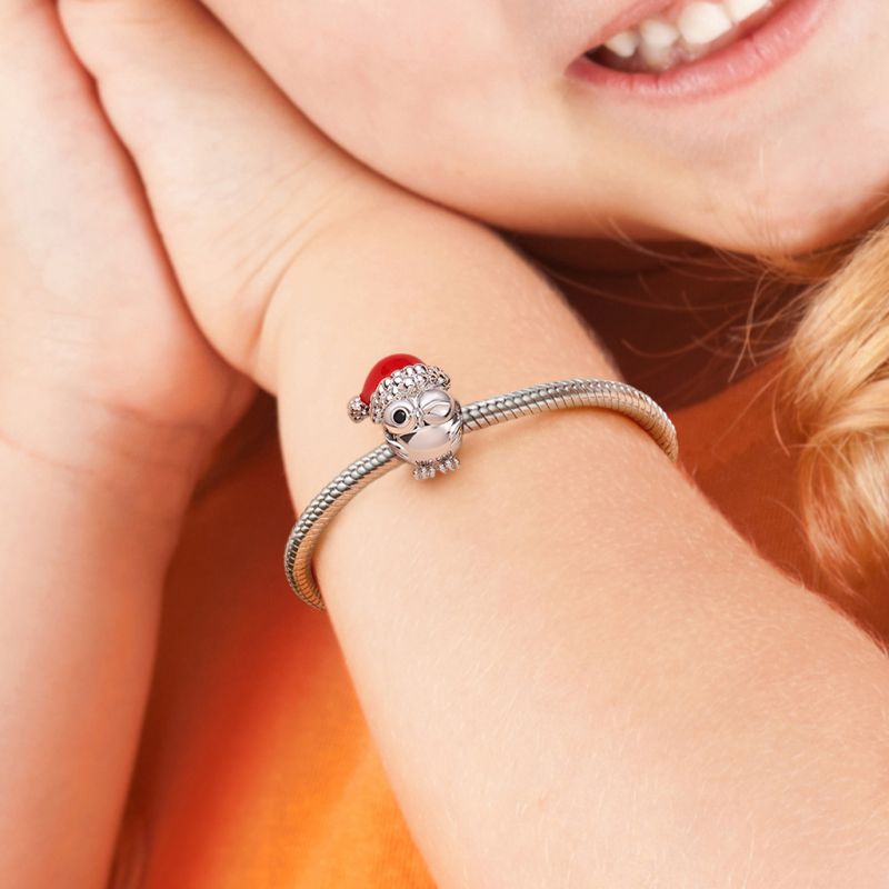 Charm colgante Búho con Gorro de Santa Claus