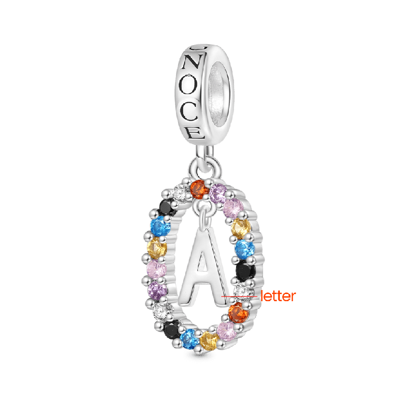 Colgante Personalizado Letra Inicial Color
