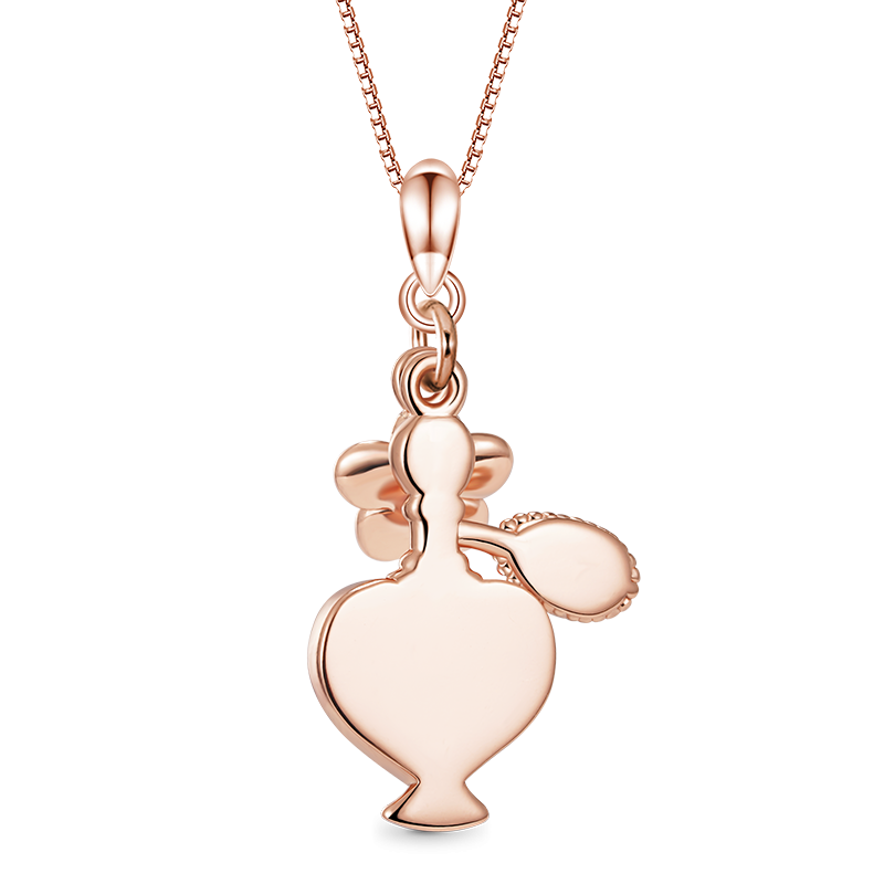 Collar Botella Corazón Perfume