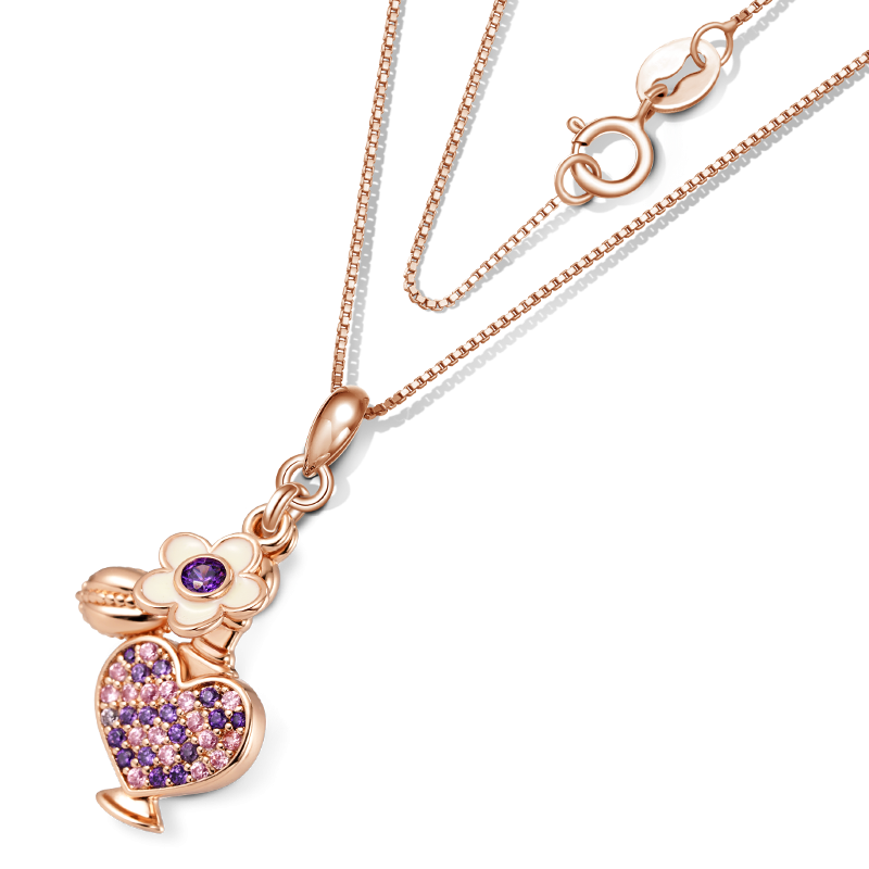 Collar Botella Corazón Perfume