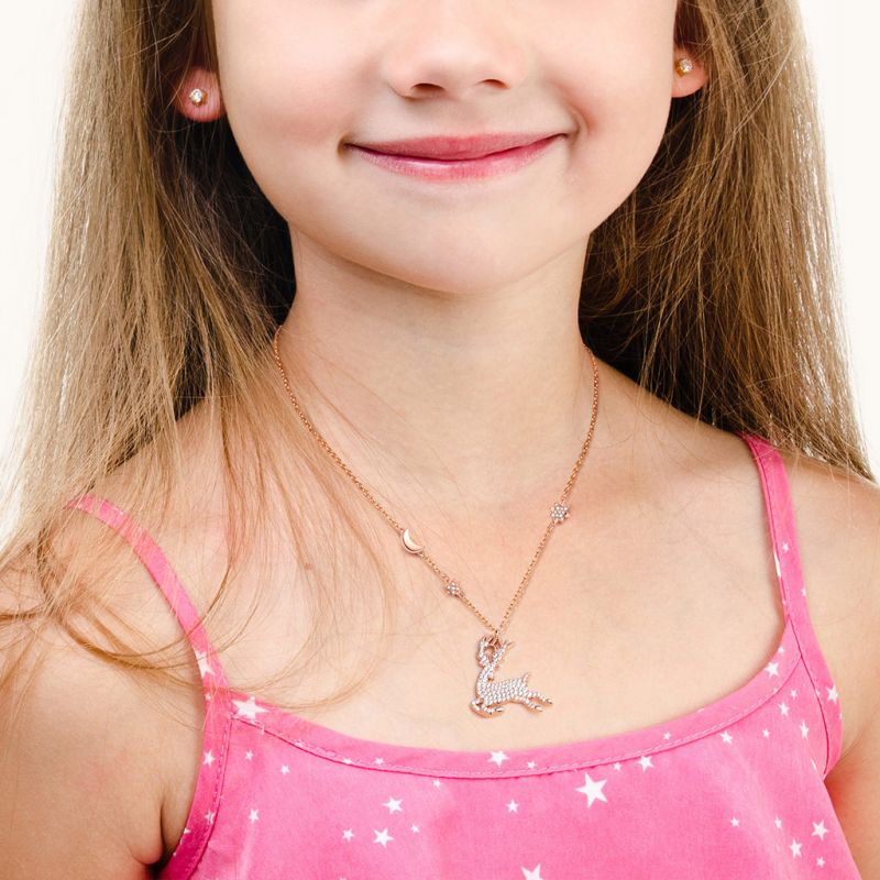 Collar Alce Plata De Ley